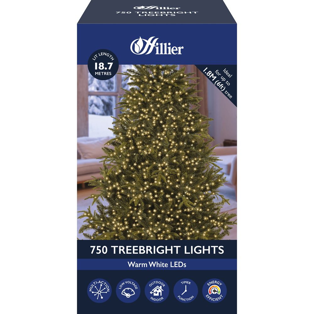 TreeBrights 750 LED Warm White Christmas Tree Lights 18.7m 5052998057783